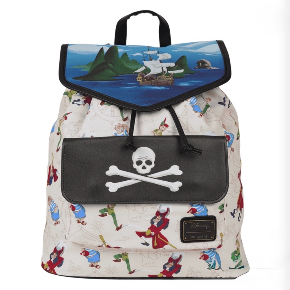 Loungefly Disney Peter Pan Exclusive Pirate Ship Drawstring Full-Size Backpack 🆕